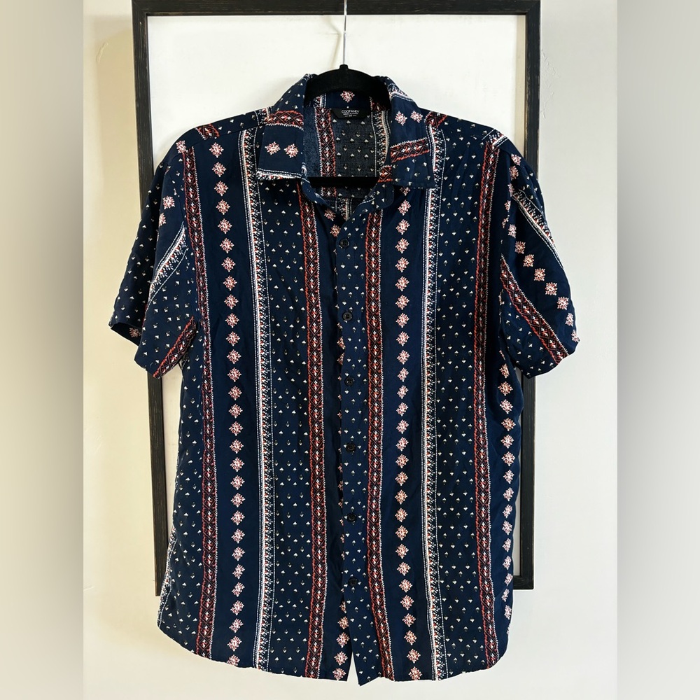 COOF ANDY Hawaiian Button Up Mens Size M
